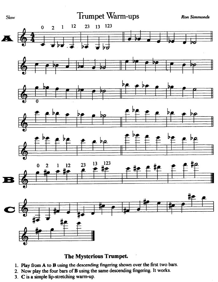 daily dozen trumpet exercises